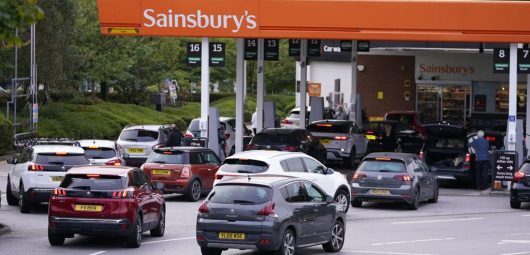 petrol station cars