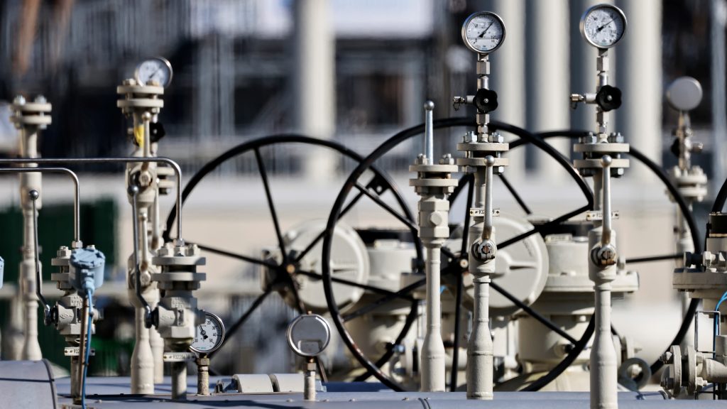 Pipes at the landfall facilities of the 'Nord Stream 1' gas pipline in Lubmin